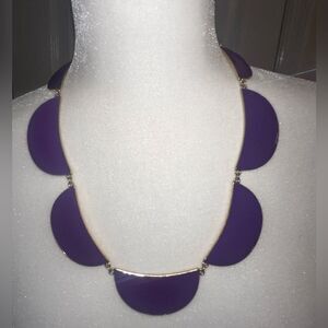 Kate Spade Statement Necklace Purple & Gold